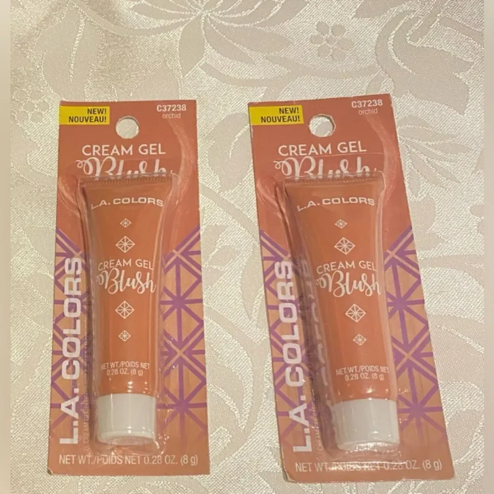 🛍️L.A.COLORS  Tulips C37238 Orchid Set Of 2 Cream Gel Blush 0.28OZ.(8g)💥